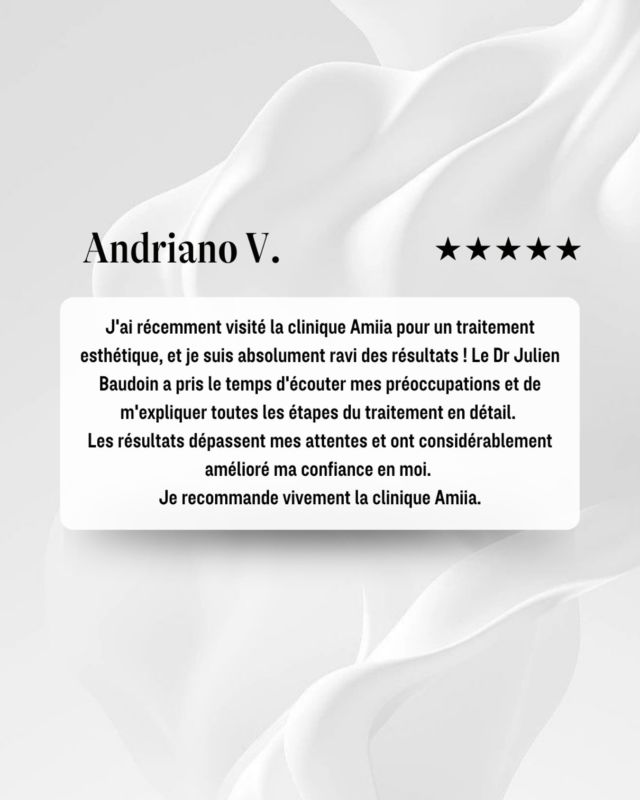 Votre confiance en vous est notre plus belle récompense .
Merci pour ce magnifique témoignage !
Chez AMiiA, nous sommes fiers d’accompagner chaque personne dans sa transformation, intérieure comme extérieure. Merci à notre @dr_julien_baudoin pour son écoute et son expertise.

#amiiaclinique #lausane #chirurgieesthetique #esthétique